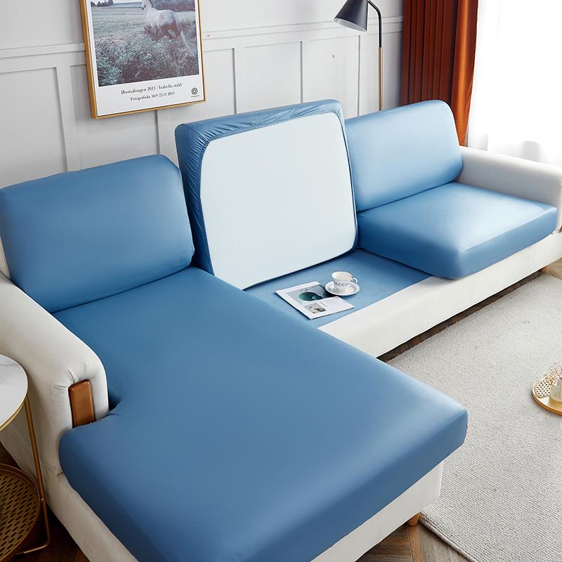 Waterproof Pu Elastic Sofa Seat Covers Loveseat Sofa Furniture Protector Slip Cover For Settee Seater Replacement Living Room