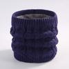 Autumn and winter scarf, couple versatile knitted wool plush solid color winter warm neck cover