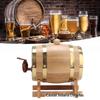 1.5L Red Oak Wooden Barrel for Home Brewing Whiskey and Red Wine