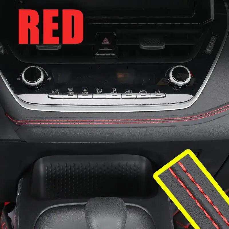 

0.5/2M Car Interior Moulding Trim Self-adhesive Dashboard Leather Decorative Line Red Blue DIY Braid Strip Car Decoration 50CM червоний