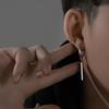 Men Tassel Sticks Earrings Pendientes Jewelry for Women Stainless Steel Piercing Hoop Earrings
