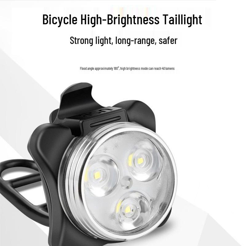 USB Rechargeable Compact Bicycle and Scooter Light - Front, Tail, and Safety Warning Lamp