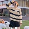 TonLion Women's Striped Polo Sweater