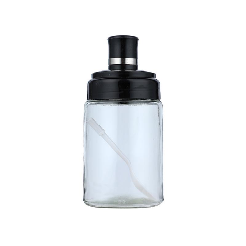 Glass Seasoning Jar: Salt Shaker, Spice Container, Oil Dispenser, MSG Box for Kitchen and Household.