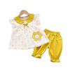 Charming Summer Floral Print Girls Outfit With Soft Cotton Fabric And Cute Capris