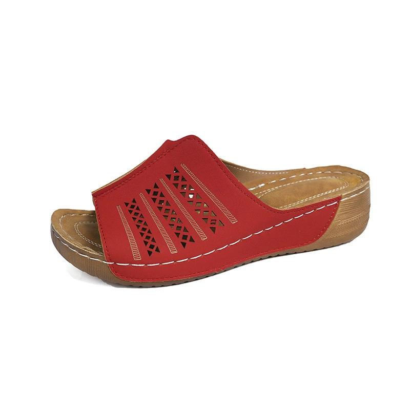 Dámské letní pantofle nadměrné velikosti, prodyšné a módní, se šikmým a cool mopem