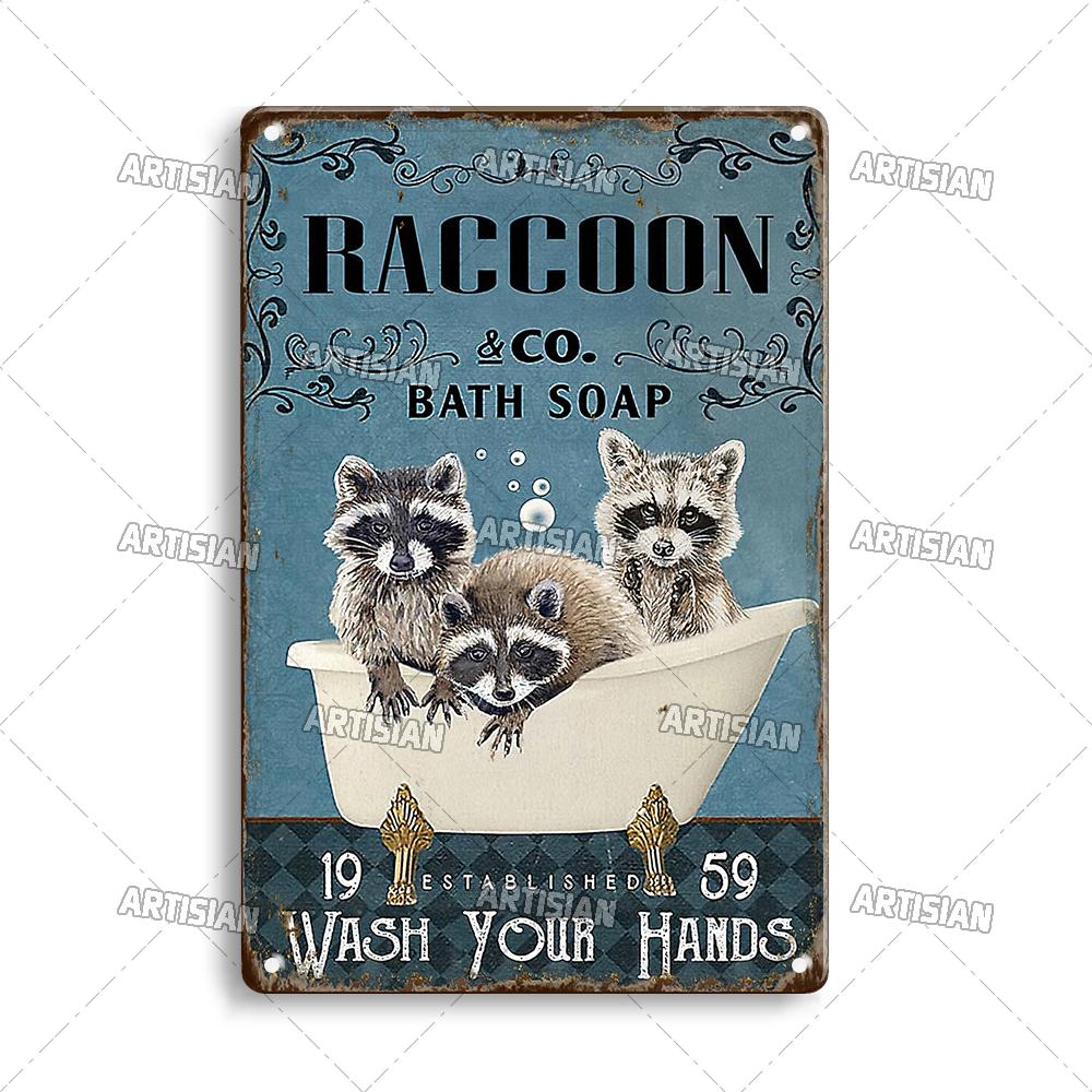 Artisian Bathroom Metal Sign Washing Room Tin Poster Toilet Decorative Plate Bath Soap Wall Decor Garage Bar Pub Club Hotel Cafe