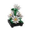 Gobricks MOC Daisies Bouquet Bricks Office Home Decoration Potted Daisies Garden House Plant Assembly Building Blocks Toys Gift