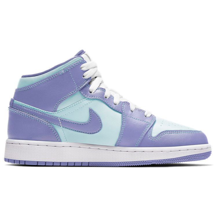 Air Jordan 1 Mid GS Purple Pulse Kids Sneakers Arctic-Punch Glacier-Blue 554725-500