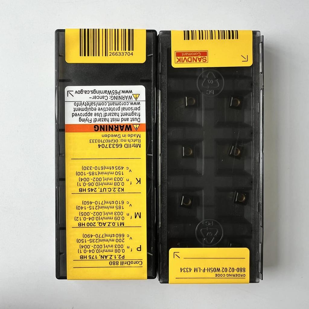 Original Sandvik / 880-0202W05H-P-LM 4334 /  CNC lathe carbide blade 10 Pcs