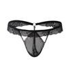 Sissy Lingerie Mens Lace See Through G-String Mini Pouch T-Back Thong Femboy Sheer Panties Sexy Girly Gay Crossdresser Underwear