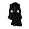 K-style Elegant Mid Length Long Length High Waist Slim Looking Fashion Suit