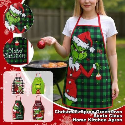 Christmas Apron Claus  Home Kitchen Apron Christmas Supplies