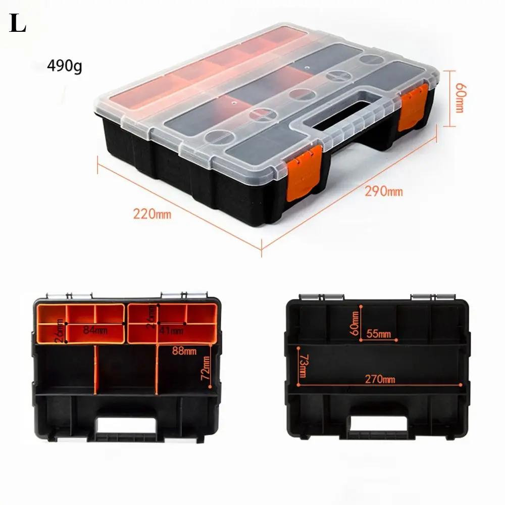 Multi-Grid Portable Plastic Parts Toolbox Combination Screw Storage Box Metal Parts Hardware Tool Screwdriver Repair Tool Box