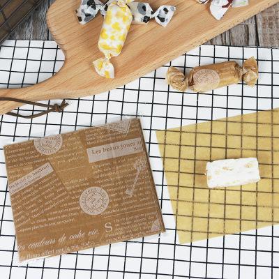 100 Stück/Los Süßigkeitenverpackungen Wachspapierbögen Backverpackung Nougat-Verpackungspapier für Weihnachten Hochzeit Geburtstagsparty
