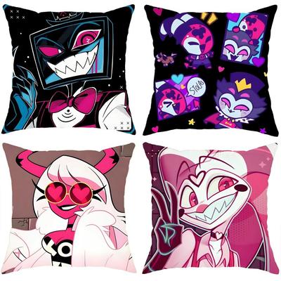 Anime H-Helluva B-BossS Kissenbezug Bequemer Wende-Kissenbezug Ideal für Auto Sofa Schlafzimmer & darüber hinaus