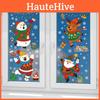 Window Christmas Decorations Pvc Static Sticker Arctic Bear Santa Reindeer Claus