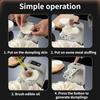 Fully automatic electric dumpling machine,featuring 2 modes,rechargeable,dumpling skin presser,with a filling spoon and brush