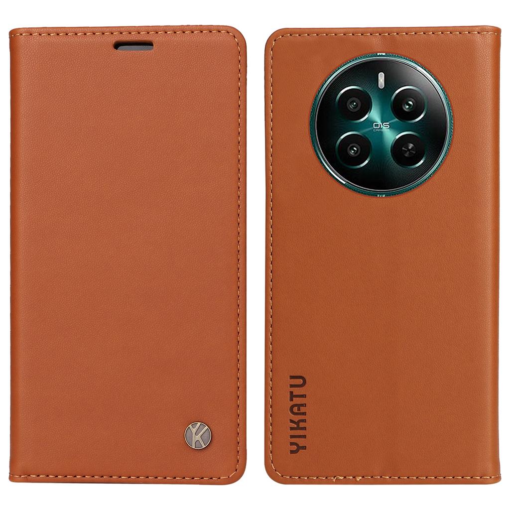 YIKATU YK-001 For Realme Narzo 70 5G/Narzo 70 Pro 5G/P1 5G/12 4G/12+ 5G Case Stand Leather Phone Cover Strong Magnetic Closure