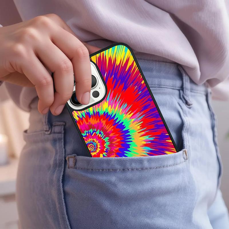 

Colorful Tie Dye Rainbow Hippie Art Phone Case For iPhone 17 Air 15 16e 14 13 Pro Max Coque 12 11 Pro Max PLUS cover iPhone 16plus