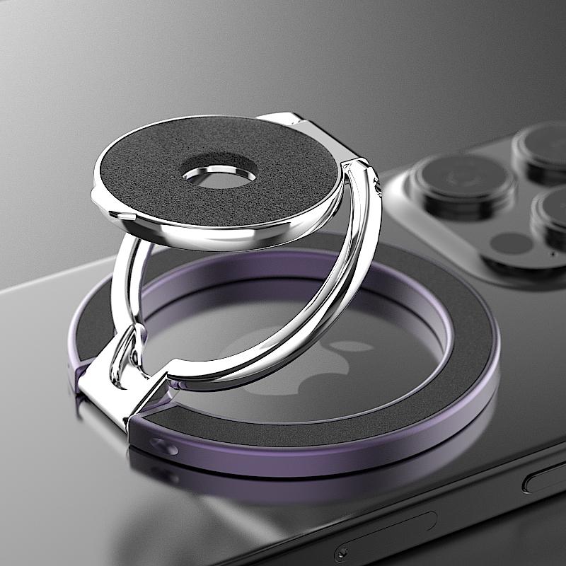 Portable Cell Phone Magnet Stand for Magsafe Finger Ring 360° Rotation Double Magnetic Holder for IPhone 15 14 16