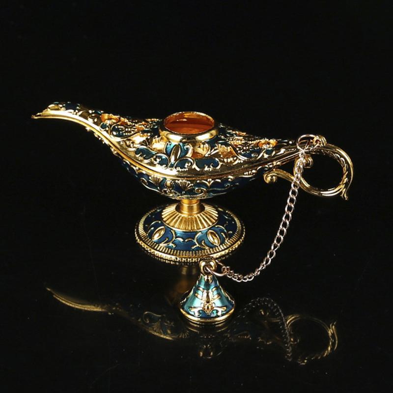 Aladdin Lamp Desktop Crafts Ornament Metal Crafts God Lamp Wishing Lamp Vintage Home Decoration Holiday Gift