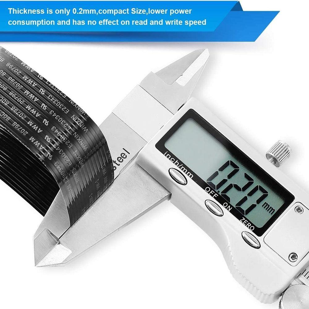 150MM Micro SD na Micro SD prodlužovací kabelový adaptér Flexibilní prodlužovací kabel Černý
