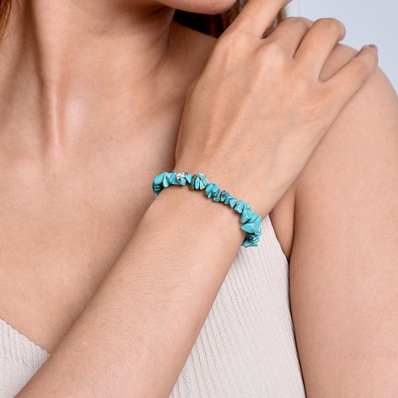 Lucky Energy Irregular Natural Stone Bracelet Bangle For Women Loose Spacer Beads Adjustable Bracelet Female Zircon Accessories
