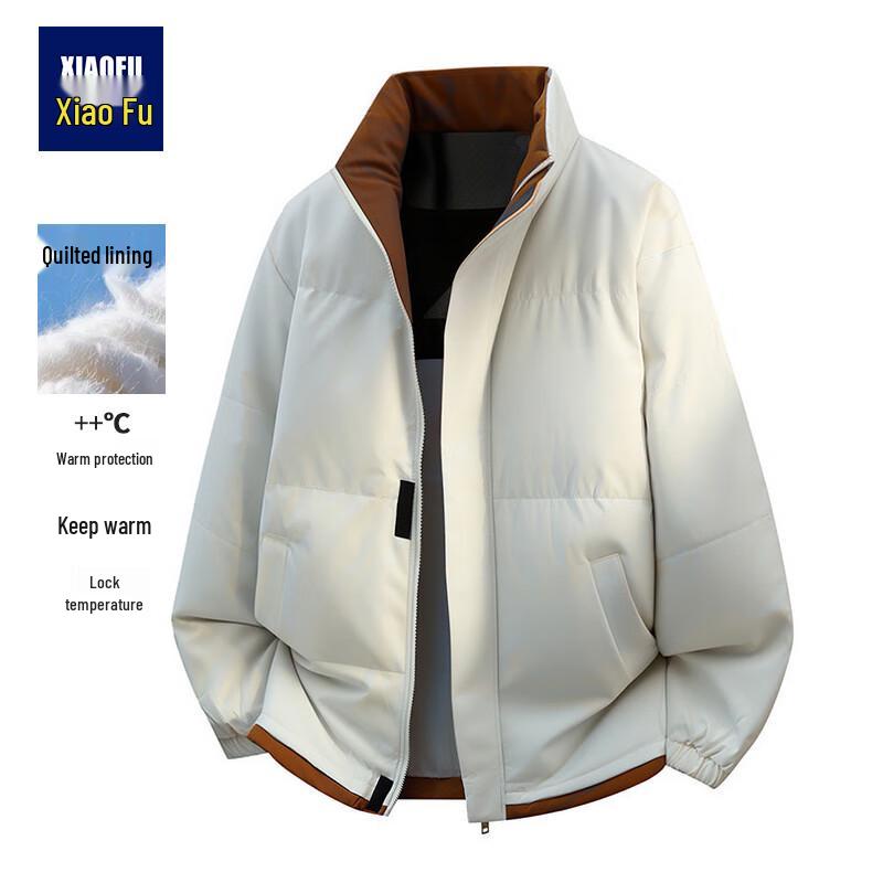 

Xiaofu Men s 2025 Winter Thickened Stand-Collar Cotton Jacket 3XL