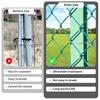 100Pcs Chain Link Fence Ties 6.5/8/10.5 Inch Stainless Steel Rust-Proof Wire Fasteners for Chain Link Fencing Multi-Purpose Garden Farm Fence Repair