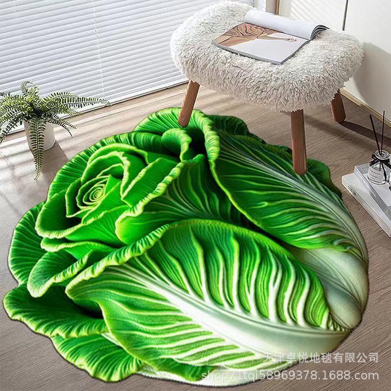 3D Carpet Living Room Bedroom Floral Carpet Easy To Maintain Anti Slip Easy To Clean Foot Mat