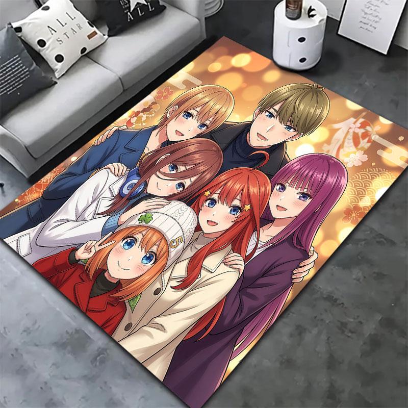 Alfombra Alfombrilla de Los Quintillizos Esenciales Para Sala de Estar Dormitorio Hogar Decoración de Sofá Niños Juego Alfombrilla Antideslizante para el Suelo