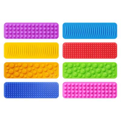 Stress Sensory Toys For Kids And Adults - 8 Pack Textured Suction Toys For Kids With - Sensory Stickers For Anxiety Relief Items