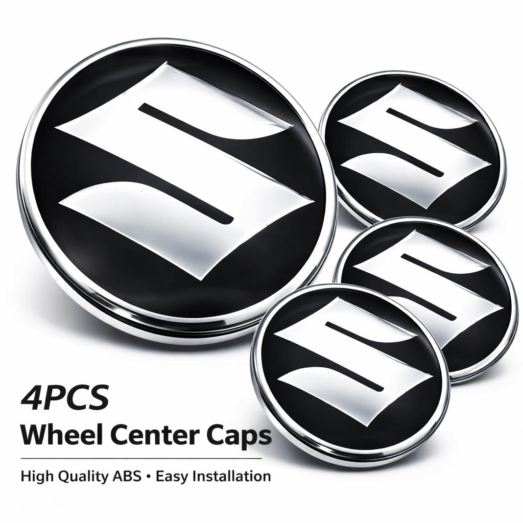 4 stk Suzuki 3D 56mm 60mm 65mm 68mm Bilfælgemblem Fælgcenterkapsel auto Fælg refit mærke Covers styling klistermærke tilbehør