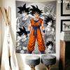 Son Goku Wall Tapestry Aesthetic Wall Hanging Printed Fabric Blanket Decorative Tapestries For Bedroom Living Room Home Decor
