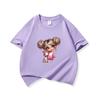 Kids Cotton T Shirt Charming Girl With Pink Unicorn Print Crew Neck Short Sleeve Tee Casual Boys Girls Summer Tops