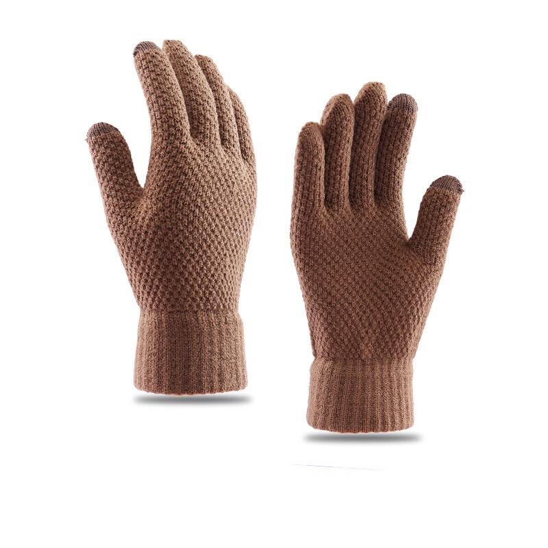 Fumaide Men's Winter Touchscreen Knitted Gloves - 3 Pairs