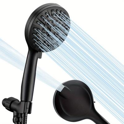 Shower Head Adjustable 8+2 Functions with Handheld High Pressure Shower Head Set Black for Tub Pet Cleaning Bathroom Accessorie