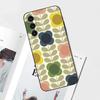 Multi Stem Orla K-Kiely Folio Phone Case For Samsung S25,S24,S21,S22,S23,S30,Ultra,S20,Plus,Fe,Lite,Note,10 Black Soft Shell