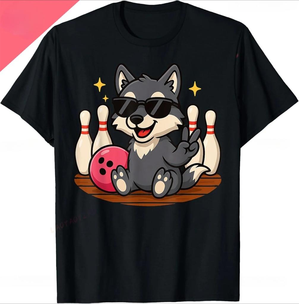 Funny Cat Bowling Shirt with Sunglasses Couple Style YK Summer Streetwear Top Women Clothing Fashion Summer Streetwear YK