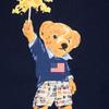 Polo Ralph Lauren Teddybär Buchstaben Logo Print Rundhals Kurzarm T-Shirt Kinder Tops Marineblau 323853828-033
