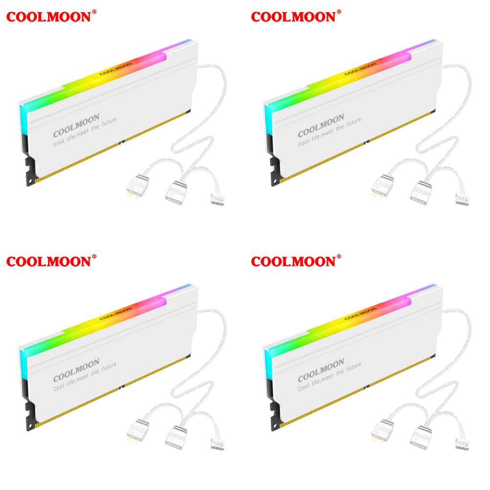 1-4PCS RAM Memory Heat Sink Cooler 5V 3Pin ARGB Addressable Cooling Vest Heatsink Radiator For DDR3 DDR4 DDR5 Desktop PC Memory