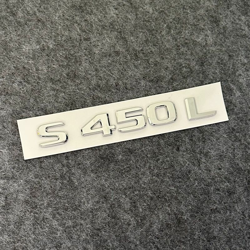 ABS Black Chrome Letters 3D Car Trunk Letters Badge For Mercedes Benz S320L 350L 450L 500L 560L 650 680 Logo Sticker Accessories