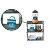 LOGOS Iron Custom Rack Table (73591005) for Dutch Ovens, Can be Placed Upright, Includes Storage Bag