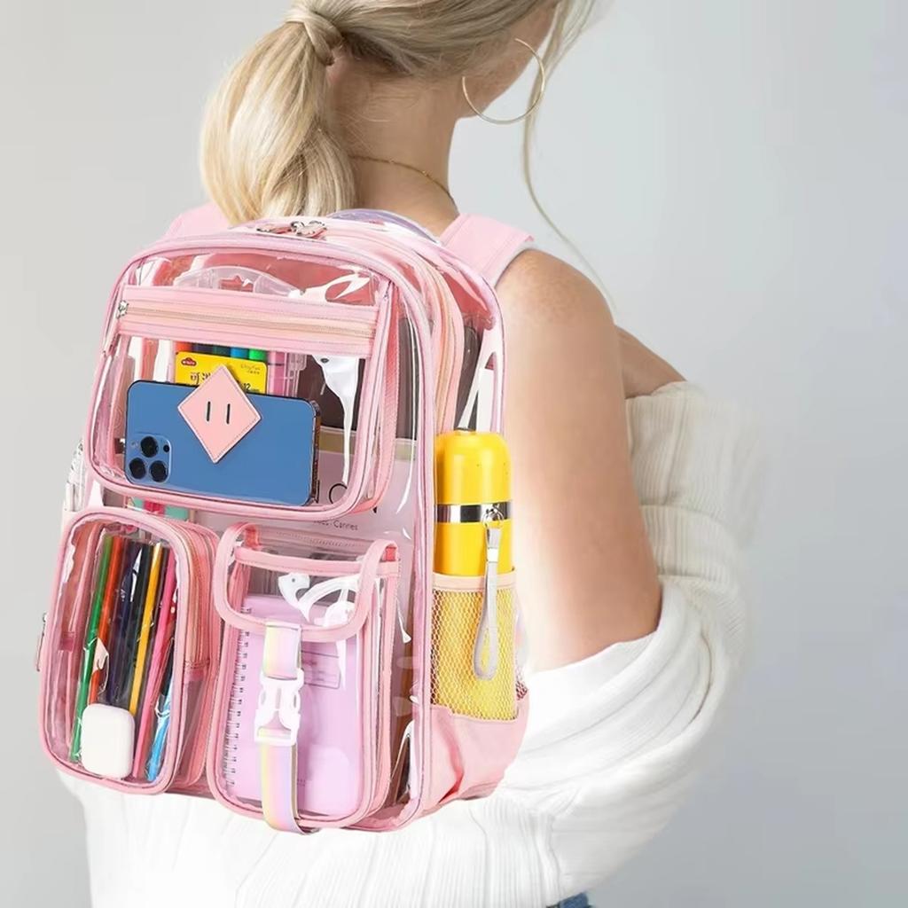 Transparent Backpack, , Large Capacity, Elementary, Middle, High School, Grade Backpack, Backpack for Girls