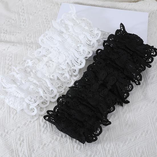 Women Girdle Embroidery Lace Flower Lace-up Wide Brim Waist Belt Adjustable Length Dresses Shirts Tops