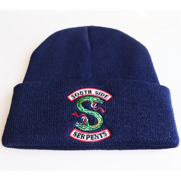 European and American Popular River Valley Town Woolen Hat Riverdale Embroidered Knitted Hat, Warm Pullover, Hip-hop Style