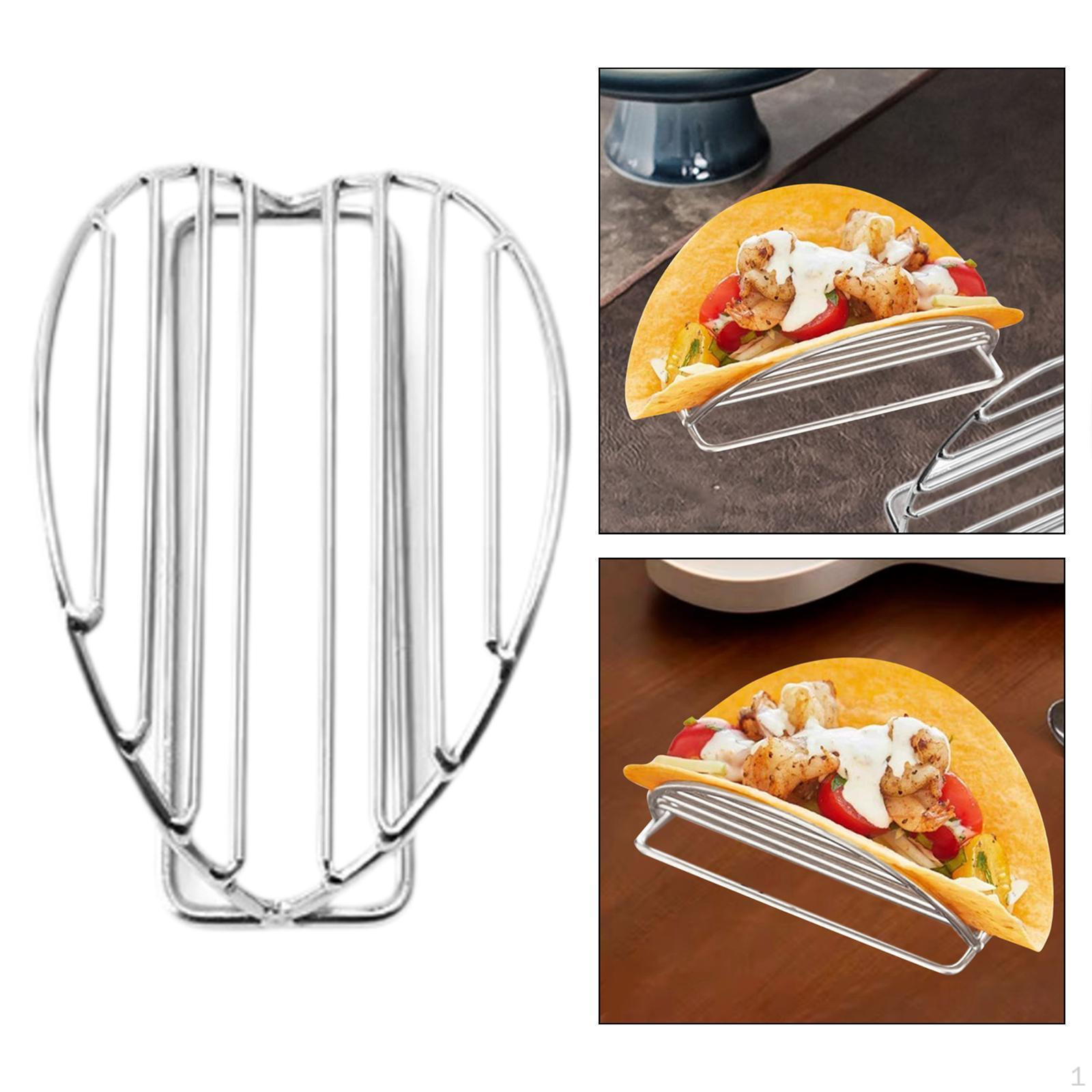 

Taco Holder,Taco Rack Easy to Clean Burritos and Tortillas Holder Stainless Steel for Kitchen