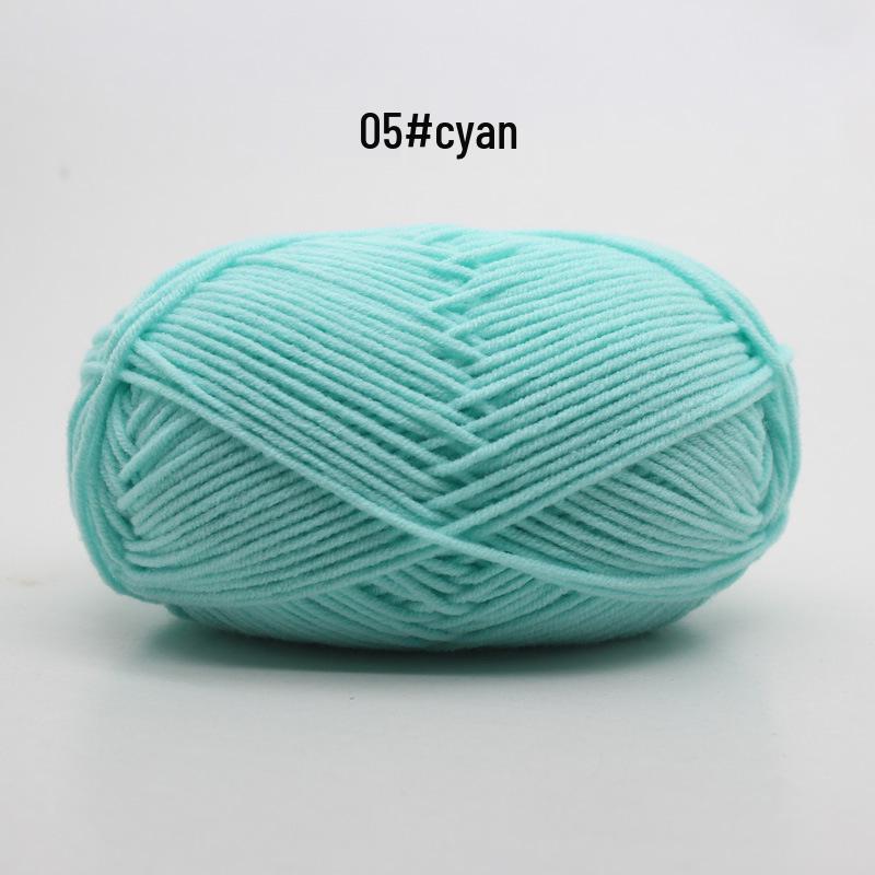 4-Ply Milk Cotton Yarn for DIY Baby Scarf & Blanket Knitting