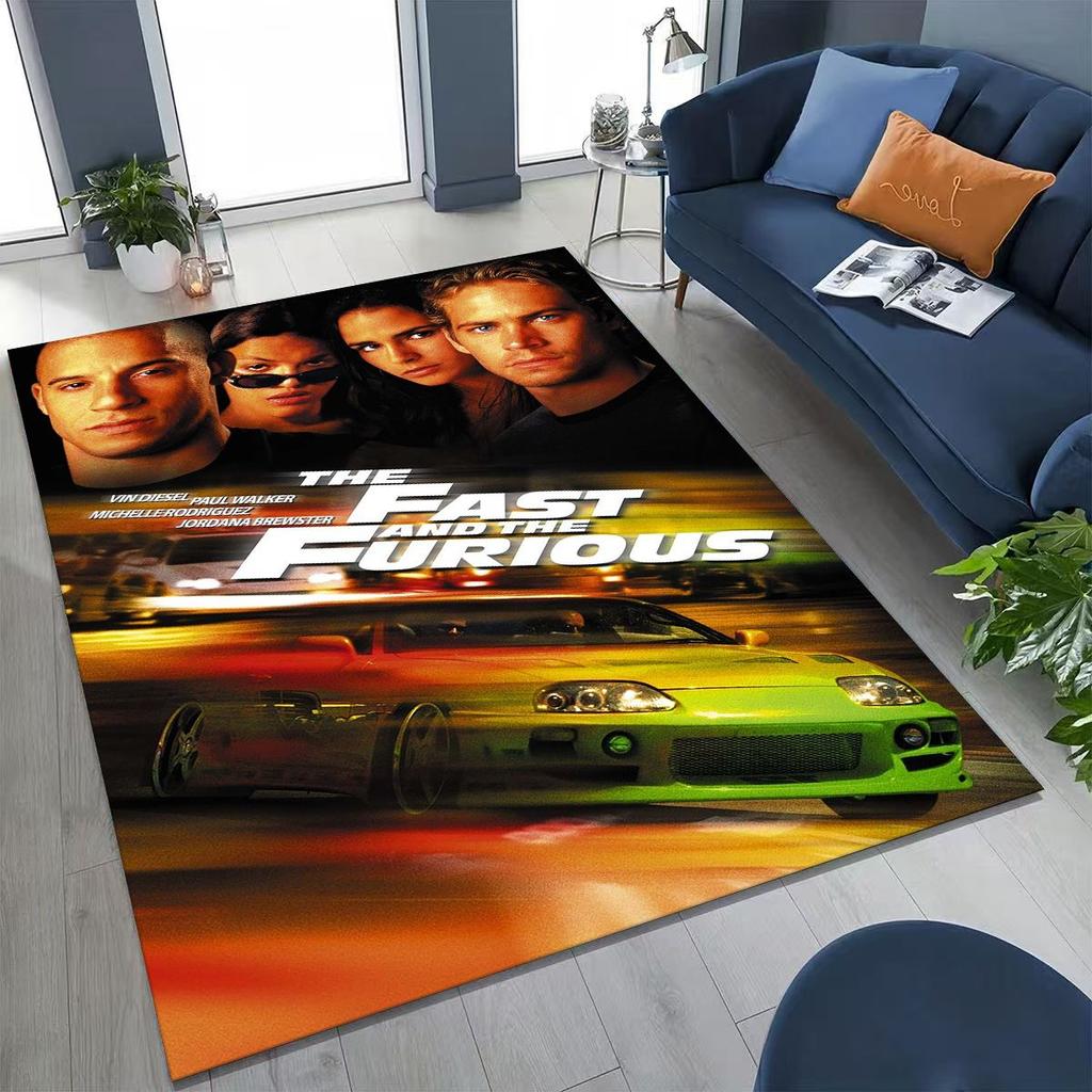 Alfombra Decorativa Rápida y Furiosa X Dominic Art para Dormitorio Sala de Estar Sofá Hogar Felpudo, Alfombrilla de Suelo Grande Antideslizante para Niños